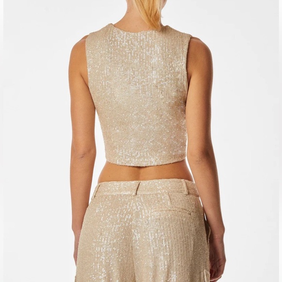Noli Sequin Cropped Top NWT - Picture 3 of 6